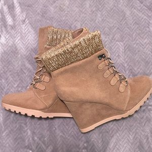 Tan booties